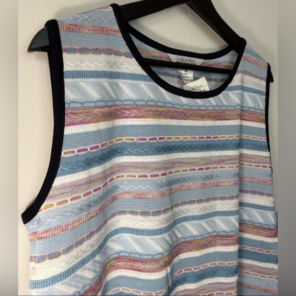 NWT Misook Women’s 3pc Light Blue/Pink Two Tank Top Blazer Set Size XL Sku#133 - Picture 2 of 15